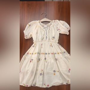 Girls Zara embroidered flower dress